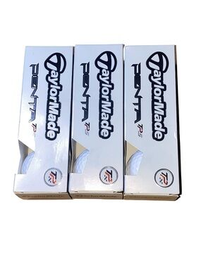 TaylorMade White and Red Penta TP5 Golf Ball 3-Pack Boxes